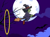 Flying witch halloween